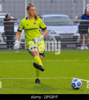 Maddy Harvey-Clifford - Linfield Ladies contre Crusaders Strikers 17th août 2022 - New Midgley Park, Belfast - Danske Bank Women's Premiership Banque D'Images