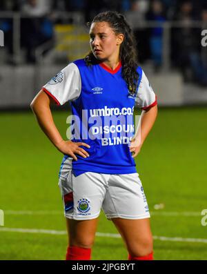 Linfield Ladies vs Crusaders Strikers 17th août 2022 - New Midgley Park, Belfast - Danske Bank Women's Premiership Banque D'Images