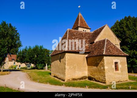 France, Indre, Nohant, église romane Sainte-Anne Banque D'Images