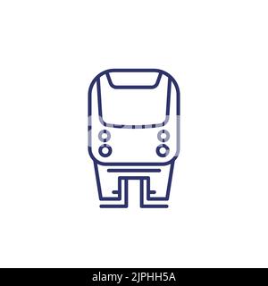 icône de monorail sur le motif vectoriel en ligne blanc Illustration de Vecteur