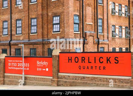 Nouveau développement à Slough, Berkshire, sur le site de l'usine Horlicks. Rebaptisé le quartier Horlicks et visant à créer de nouvelles communautés à Slough. Banque D'Images