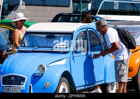 Citroën 2CV, Kavala, Grèce du Nord-est Banque D'Images