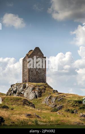 Smailholm Tower, une tour de pelage près de Kelso, dans les frontières écossaises Banque D'Images