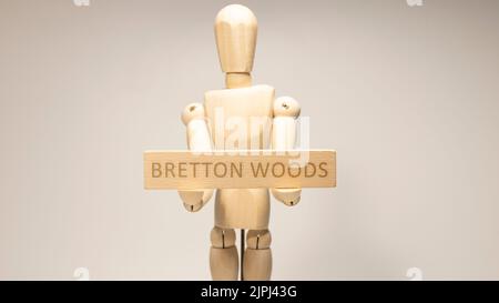 bretton woods écrit sur la surface. Économie et finance. Banque D'Images