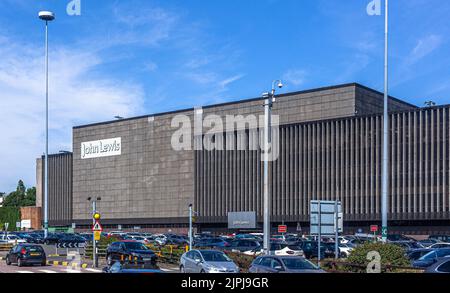 John Lewis signe au centre commercial Brant Cross, Prince Charles Dr, Brent Cross, Londres, Angleterre, Royaume-Uni. Banque D'Images