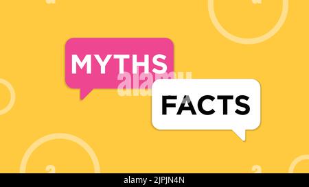 Concept de faits et de mythes. Illustration de Vecteur