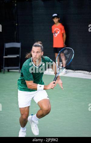 West Vancouver, Canada. 16th août 2022. West Vancouver, Colombie-Britannique, Canada, 16 août 2022 Alexis Galarneau (Canada) court lors du premier match de tennis Odlum Brown VanOpen sur 16 août 2022 au Hollyburn Country Club à West Vancouver, C.-B., Canada. (Amy elle/SPP) crédit: SPP Sport presse photo. /Alamy Live News Banque D'Images