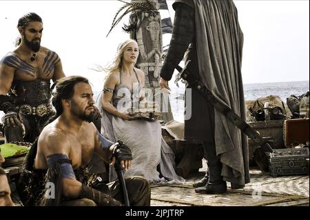 JASON MOMOA, DAR SALIM, EMILIA CLARKE, Game of thrones, 2011 Banque D'Images