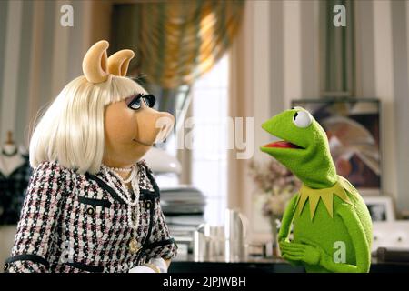 MISS PIGGY, Kermit la grenouille, les Muppets, 2011 Banque D'Images