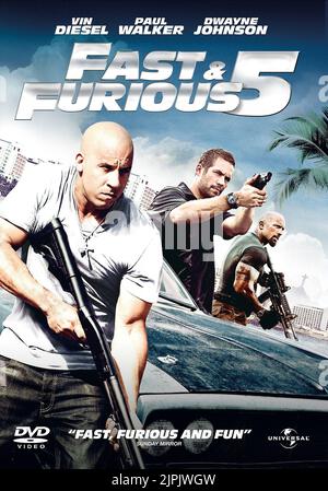 VIN DIESEL, PAUL WALKER, DWAYNE JOHNSON POSTER, FAST FIVE, 2011 Banque D'Images