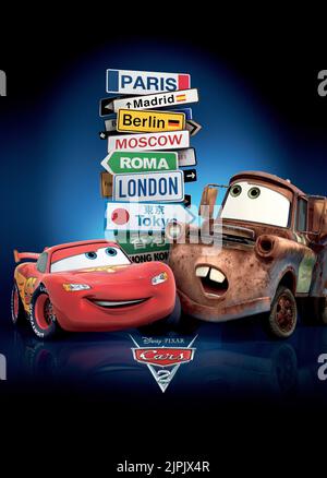 LIGHTNING MCQUEEN, mater, l'AFFICHE CARS 2, 2011 Banque D'Images