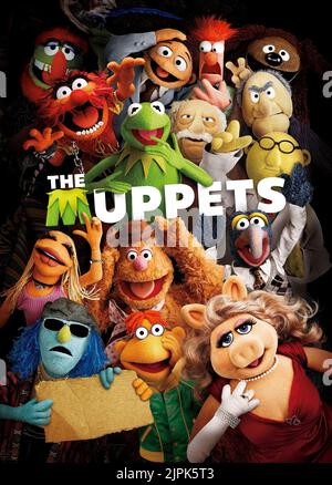 CHEF SUÉDOIS, DR. Miellat BUNSEN, FOZZIE l'OURS, Miss Piggy, Kermit, animal, bécher, affiche les Muppets, 2011 Banque D'Images