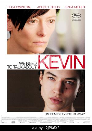 TILDA SWINTON, EZRA MILLER AFFICHE, IL FAUT PARLER DE KEVIN, 2011 Banque D'Images