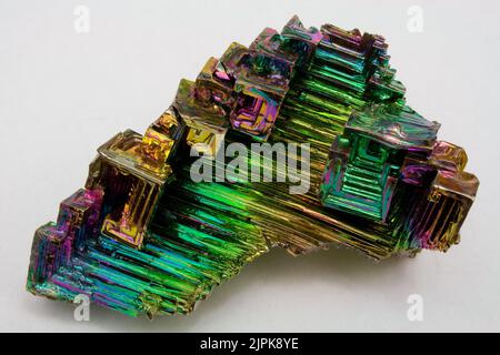 Métal de bismuth cristallin Banque D'Images