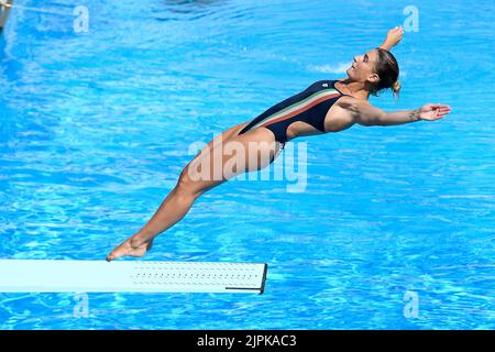 Roma, Italie. 16th août 2022. BERTOCCHI Elena ITA Dive WOMEN - 1M SPRINGBOARD - FINAL lors des Championnats d'athlétisme européens, Roma, Italie, au Stadio del Nuoto, Roma 16 août 2022 (photo d'AllShotLive/Sipa USA) Credit: SIPA USA/Alay Live News Banque D'Images