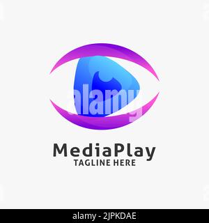 Logo Media Play Illustration de Vecteur