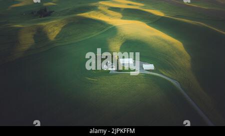 Une ferme d'en haut, Palouse, est de Washington Banque D'Images