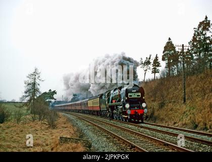 West Country Class No 34027 Taw Valley à Cotehill, installez-vous à Carlisle Railway, Angleterre Banque D'Images