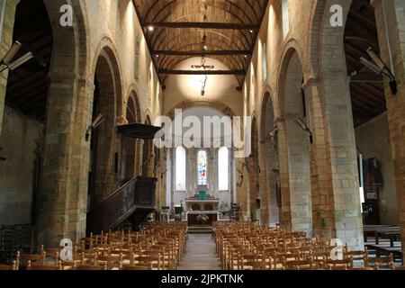 ancienne église abbatiale notre-dame à daoulas en france Banque D'Images