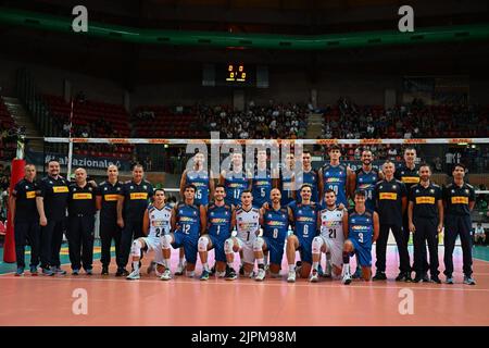 Cuneo, Cuneo, Italie, 18 août 2022, Team Italie lors du tournoi de test DHL - Italie vs USA - Volleyball Intenationals Banque D'Images