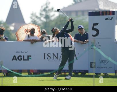 Jakarta, Indonésie. 19th août 2022. 19 août 2022-Jakerta, Indonesia-Superal Princess Mary des Philippines action dans la salle 5th lors d'une coupe Simone Asia Pacific 2022 jour 2 au Pondok Indah Golf cours à Jakarta, Indonésie. (Credit image: © JJ Jung via ZUMA Press Wire) Banque D'Images