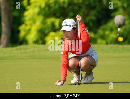 Jakarta, Indonésie. 19th août 2022. 19 août 2022-Jakerta, Indonesia-Boonchant Jaravee de Thaïlande action dans la salle 6th lors d'une Simone Asia Pacific Cup 2022 jour 2 au Pondok Indah Golf cours à Jakarta, Indonésie. (Credit image: © JJ Jung via ZUMA Press Wire) Banque D'Images