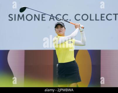 Jakarta, Indonésie. 19th août 2022. 19 août 2022-Jakerta, Indonésie-Ryu SO Yeon de la Corée du Sud action dans la salle 10th lors d'une coupe Simone Asia Pacific 2022 jour 2 à Pondok Indah Golf cours à Jakarta, Indonésie. (Credit image: © JJ Jung via ZUMA Press Wire) Banque D'Images