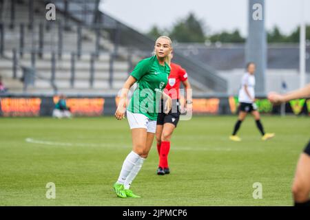 Hjorring, Danemark. 18th août 2022. Sofie Lundgaard (9) de Fortuna Hjorring vu dans le match de qualification de l'UEFA Women's Champions League entre Fortuna Hjorring et Eintracht Frankfurt à Hjorring Stadion à Hjorring. (Crédit photo : Gonzales photo/Alamy Live News Banque D'Images