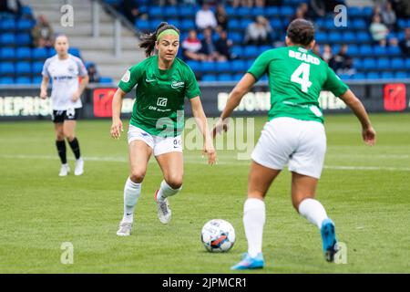 Hjorring, Danemark. 18th août 2022. Janelle Cordia (66) de Fortuna Hjorring vu dans le match de qualification de l'UEFA Women's Champions League entre Fortuna Hjorring et Eintracht Frankfurt à Hjorring Stadion à Hjorring. (Crédit photo : Gonzales photo/Alamy Live News Banque D'Images