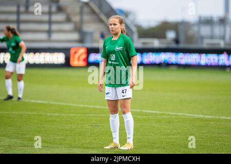 Hjorring, Danemark. 18th août 2022. Karoline Olesen (47) de Fortuna Hjorring vu dans le match de qualification de l'UEFA Women's Champions League entre Fortuna Hjorring et Eintracht Frankfurt à Hjorring Stadion à Hjorring. (Crédit photo : Gonzales photo/Alamy Live News Banque D'Images