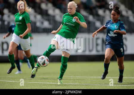 Vinovo, Italie. 18th août 2022. Daniela Lambin de Tallinna FC Flora pendant le match Tallin FC Flora et FC qiryat lors du premier tour de qualification de la Ligue des champions de l'UEFA Womenâ&#X80;&#x99;s sur 18 août 2022 au terrain d'entraînement de Juventus, Turin, Italie. Photo Nderim Kaceli crédit: Agence de photo indépendante/Alamy Live News Banque D'Images