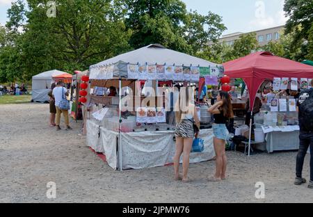 Thai Food Markt, Thaipark, Streetfood, Verkaufsstände, Preussenpark, Charlottenburg-Wilmersdorf Banque D'Images