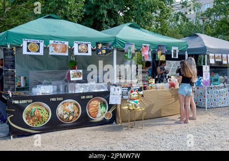 Thai Food Markt, Thaipark, Streetfood, Verkaufsstände, Preussenpark, Charlottenburg-Wilmersdorf Banque D'Images