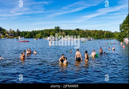 Kleiner Müggelsee, an der Düne, Badestrand, Berlin, Köpenick Banque D'Images