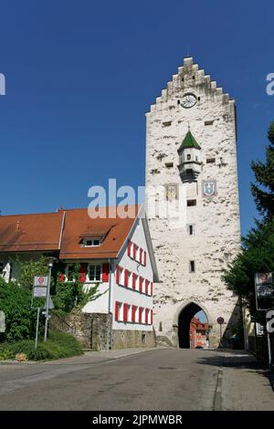 Obertor, Stadttor, 13. Jahrhundert, Ravensburg, Bade-Wurtemberg, Allemagne Banque D'Images