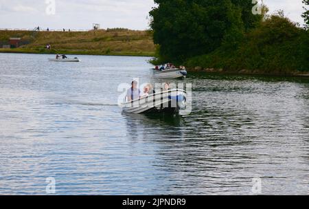 Une journée sur l'eau à Fairhaven Lake, Lytham St Annes, Blackpool, Lancashire, Angleterre, Europe le mercredi 17th août 2022 Banque D'Images