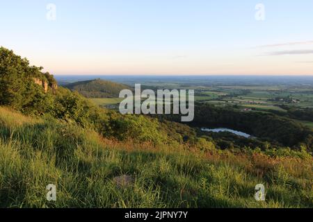 North Yorkshire Lake Gormire vue en soirée Sutton Bank Royaume-Uni Banque D'Images