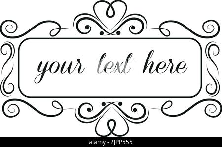 Modèle avec texte, champ vide isolé, ornements vectoriels - illustration Illustration de Vecteur