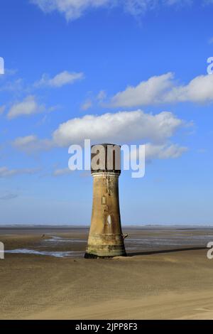 Le phare Low Light sur la tête de l'éperon, East Riding of Yorkshire, Humberside, Angleterre, Royaume-Uni Banque D'Images