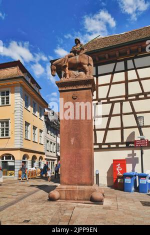 Neustadt an der Weinstrasse, Allemagne - août 2022 : monument de guerre 'Kriegerdenkmal 1914-1918' Banque D'Images