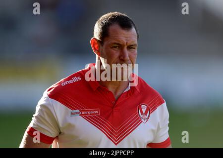 Saint Helens entraîneur en chef Kristian Woolf au match de la Super League de Betfred au stade totalement Wicked, St. Helens. Date de la photo: Vendredi 19 août 2022. Banque D'Images