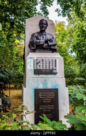 Louisa Brandreth Aldrich-Blake DBE (1865 – 1925) - Mémorial de Louisa Brandreth Aldrich-Blake, chirurgien pionnier, à la place Tavistock, Londres. Banque D'Images