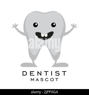 Logo de la mascotte du dentiste, santé dentaire Illustration de Vecteur