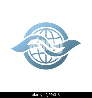 logo, symbole, icône de lignes de cercle Illustration de Vecteur