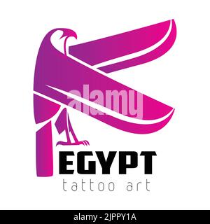 art tatouage égypte, chien Dieu Égypte ancienne ou vecteur de chacal Illustration de Vecteur