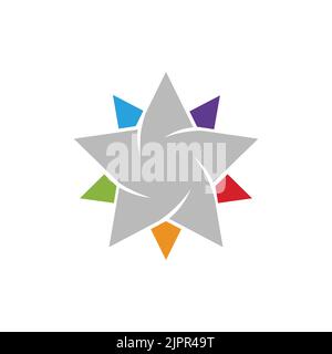 logo d'étoile, badge d'étoile, vecteur d'icône Illustration de Vecteur