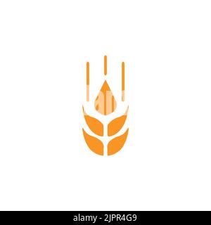 logo blé, symbole boulangerie, agriculture blé Illustration de Vecteur