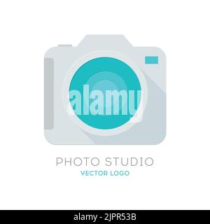 Concept de logo photo. Studio de photographie, photographe, modèle de logo photo. Logo caméra photo. Identité d'entreprise propre et moderne Illustration de Vecteur