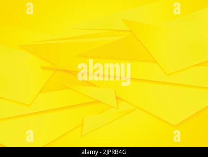 Arrière-plan abstrait polygonal géométrique jaune vif. Conception technologique Vector Illustration de Vecteur