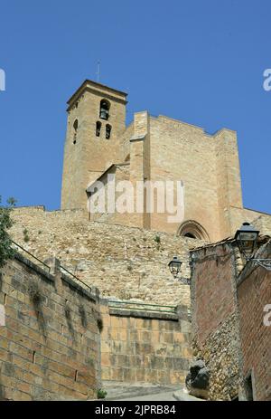 Château des comtes de Ribagorza à Benabarre situé dans la province de Huesca, Aragon, Espagne Banque D'Images